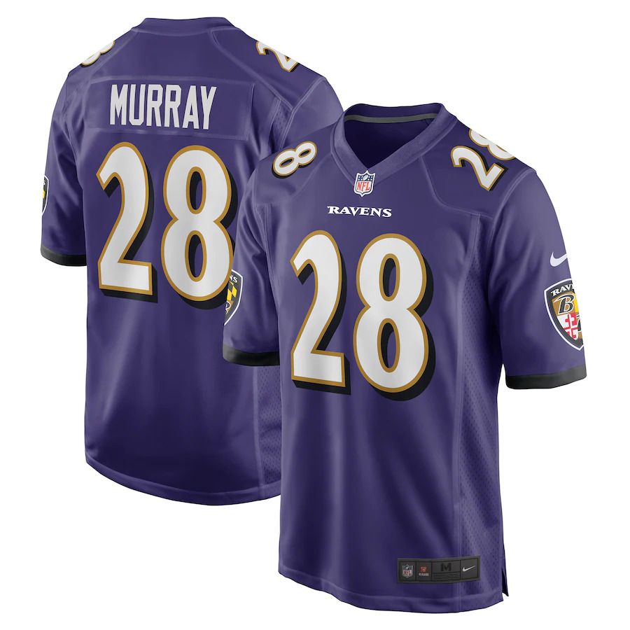 Men Baltimore Ravens #28 Latavius Murray Nike Purple Game NFL Jersey->women nfl jersey->Women Jersey